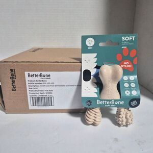 NIB 6pk BetterBone Mini Size Soft Beef Flavor Chews Treats Toys